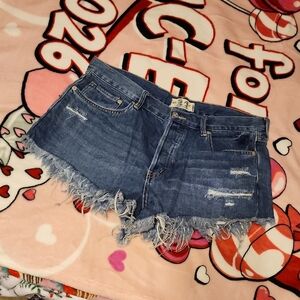 We The Free Frayed Jean Shorts